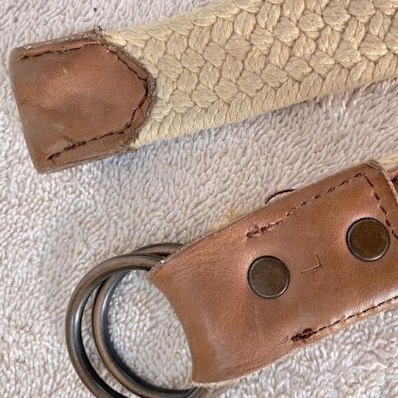 5/$25 Beige Woven Belt L - Picture 8 of 8
